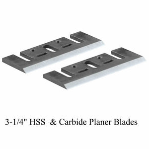 3-1/4" HSS & Carbide Planer Blades for DeWalt D26676, Makita 1900B, KP0800K, KP0810 and most Hand Planer