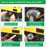 Planer Drive Belt 5140010-28 Replacement for DeWalt DW735 DW735X Planer